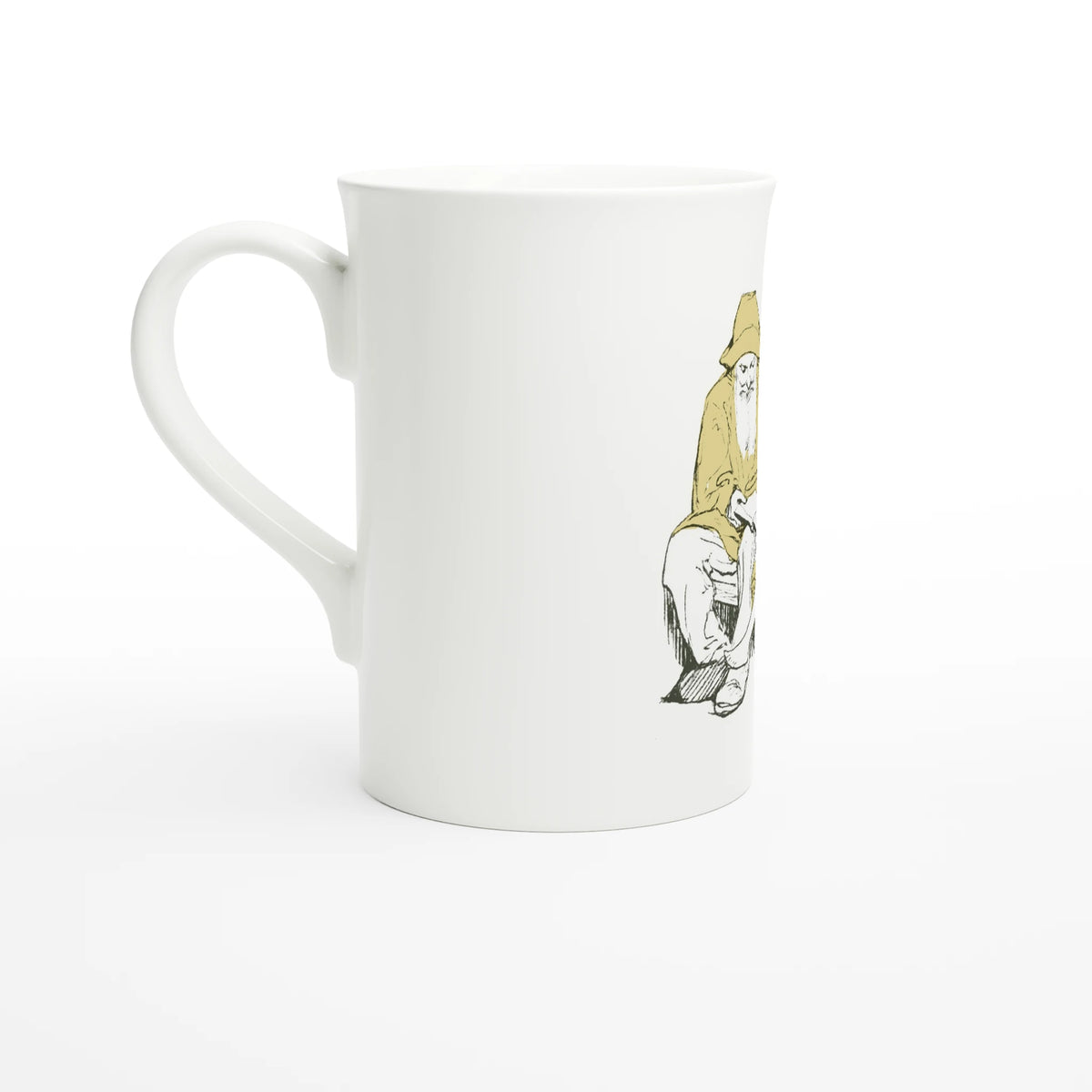 Heidi and Grandfather – porcelain art mug seen from the other side, handle on the left