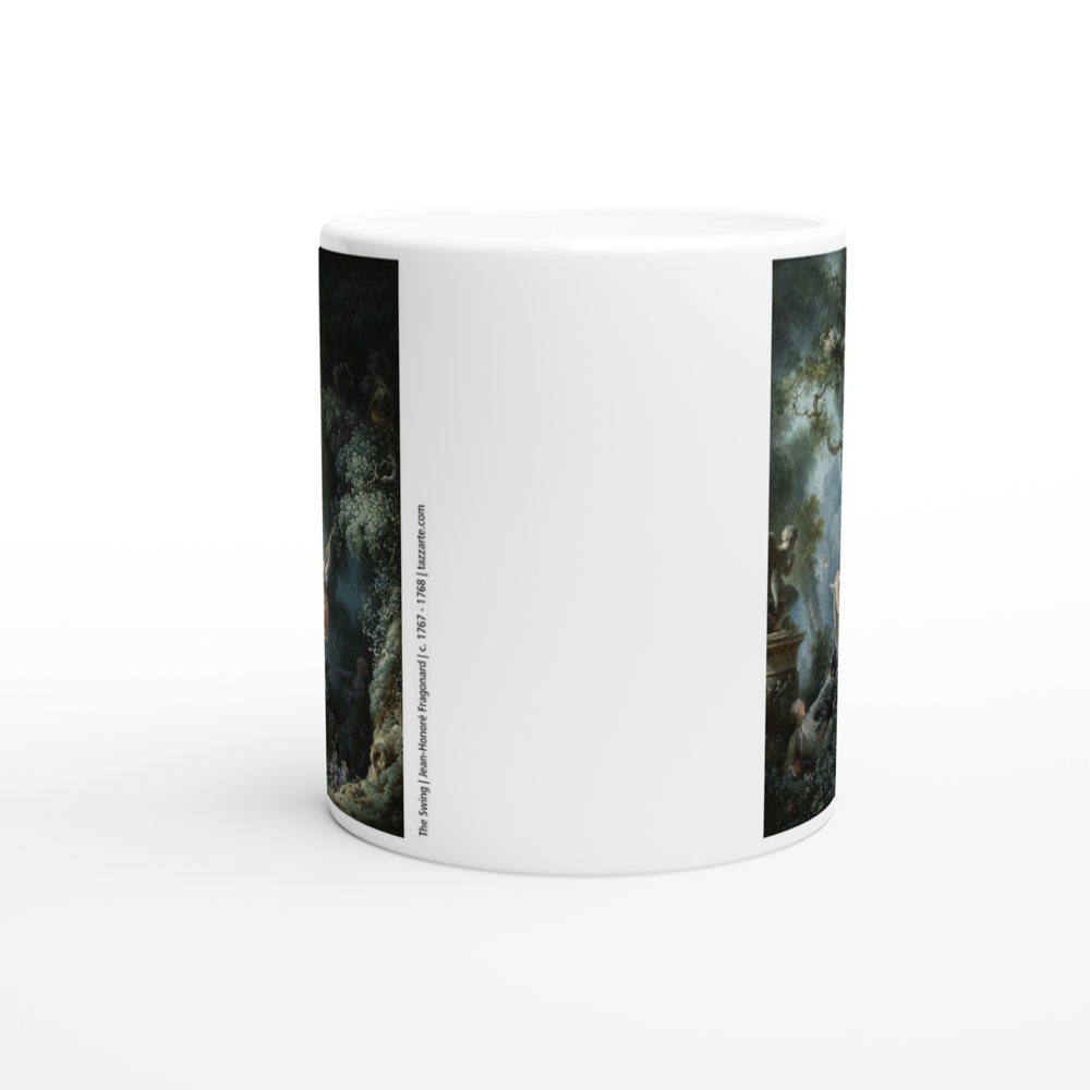 "The Swing" by Fragonard Mug, Charming Rococo Art Design Ceramic Cup, Perfect Gift for Art Lovers or Creative Friends