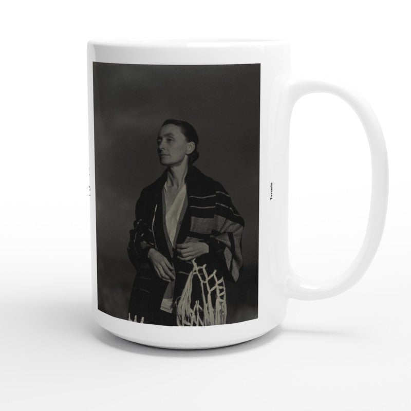 Georgia O'Keeffe Pueblo Blanket Portrait Mug - Iconic Stieglitz Photography Art