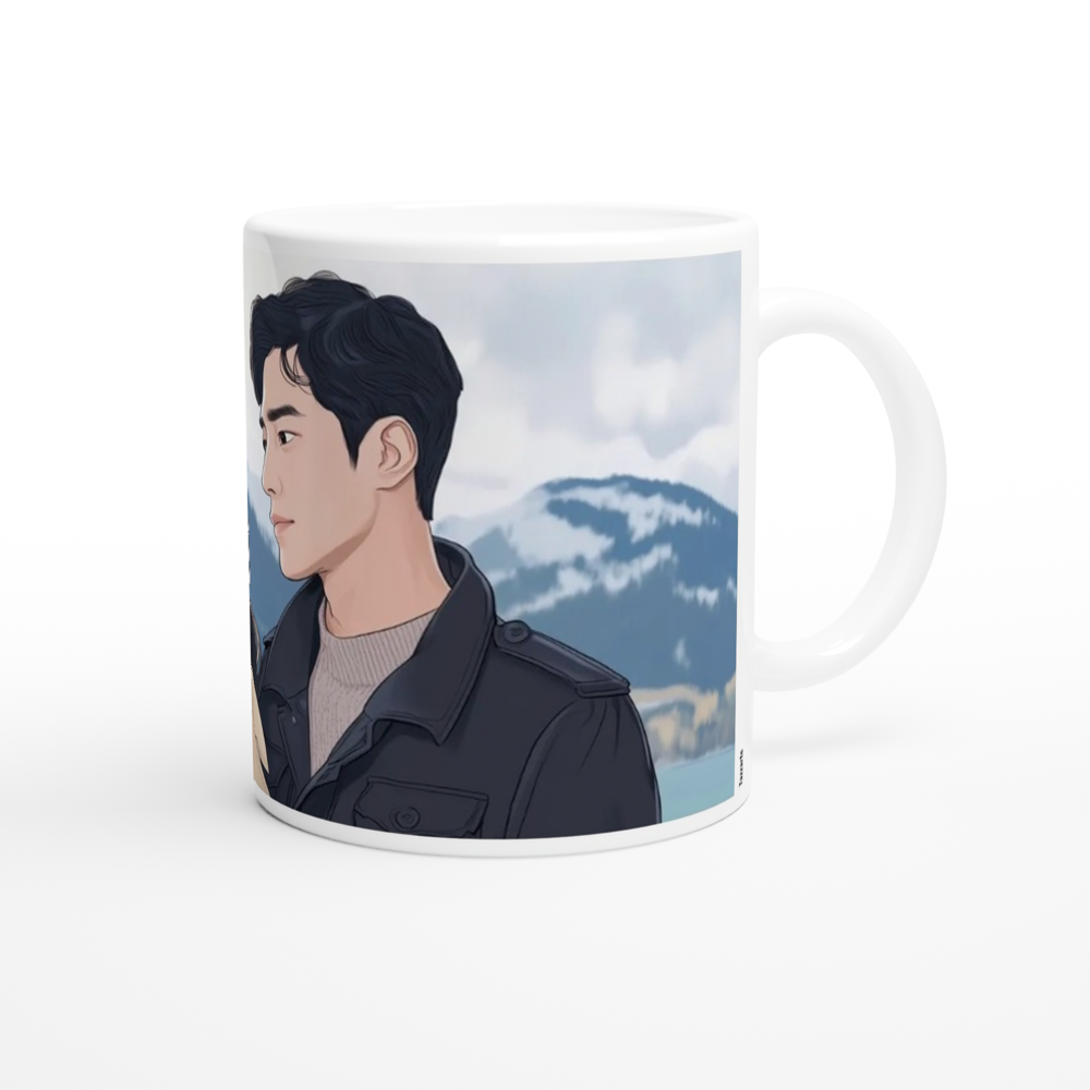 Iseltwald Piano Pier Mug - Korea Manhwa-Style Design