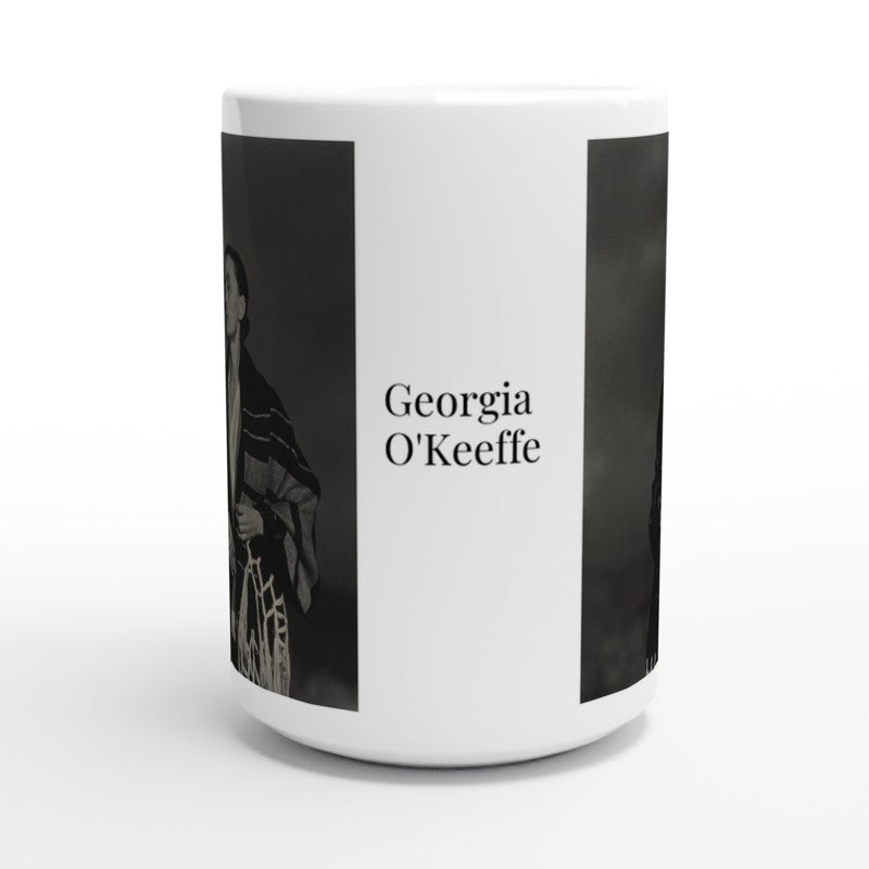 Georgia O'Keeffe Pueblo Blanket Portrait Mug - Iconic Stieglitz Photography Art