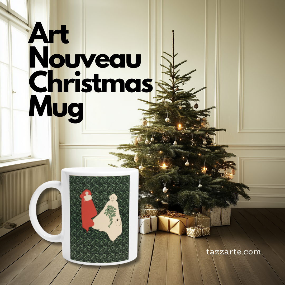 Art Nouveau Christmas Mug