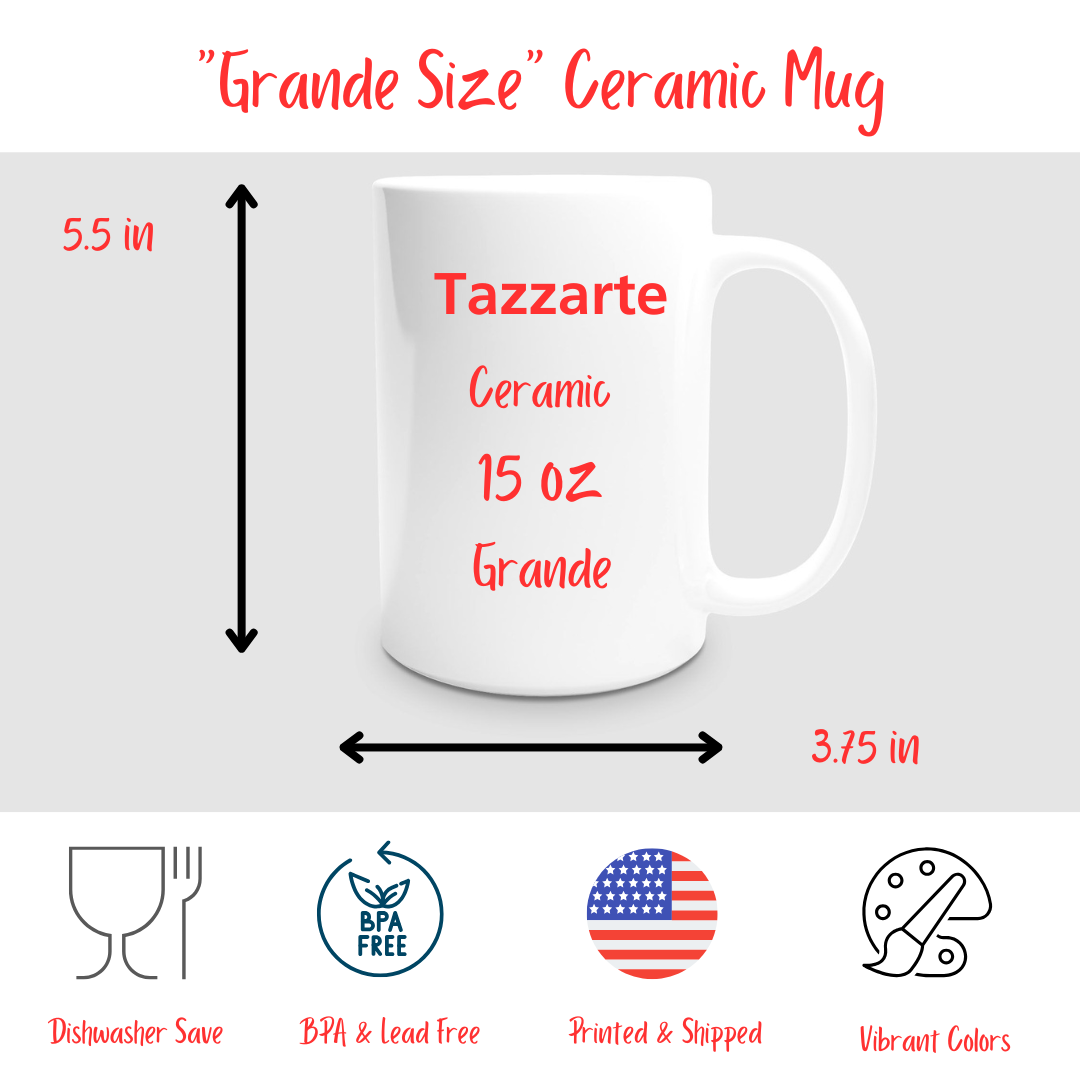 Tazzarte We Love Thomas Mann 15oz Ceramic Mug – 150th Anniversary Gift for Book Lovers