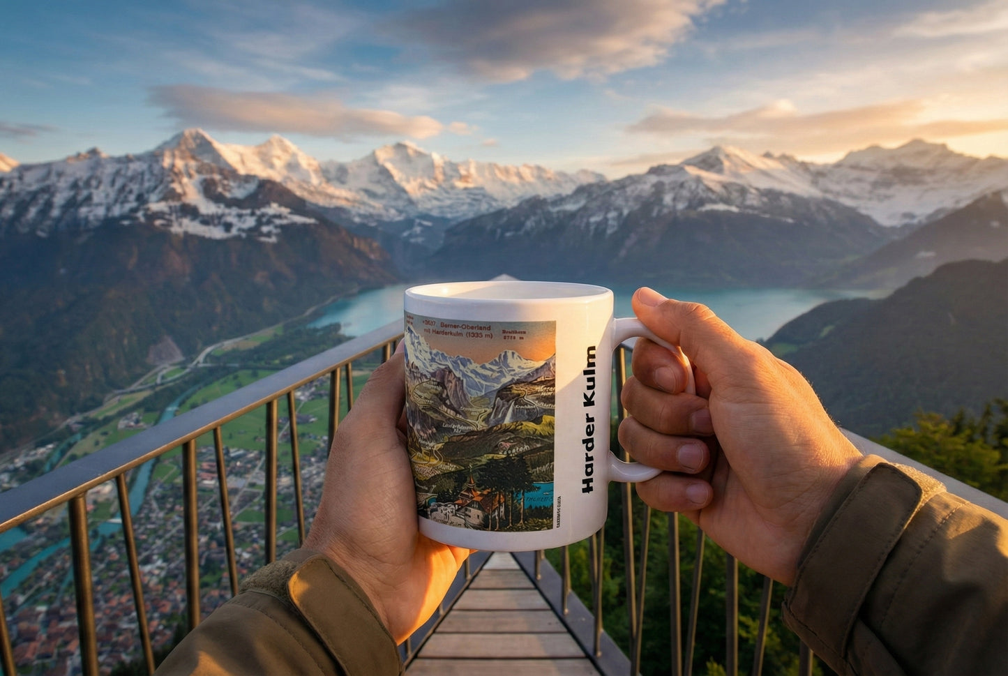 Harder Kulm Panorama 11 oz Mug – Swiss Alps Edition (Personalized Option)