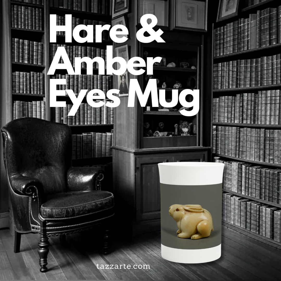 Netsuke: Hare & Amber Eyes Mug