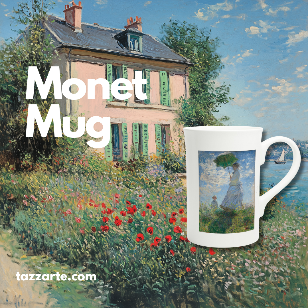 Monet's 'Woman with a Parasol' Mug: Impressionist Art for Your Cup
