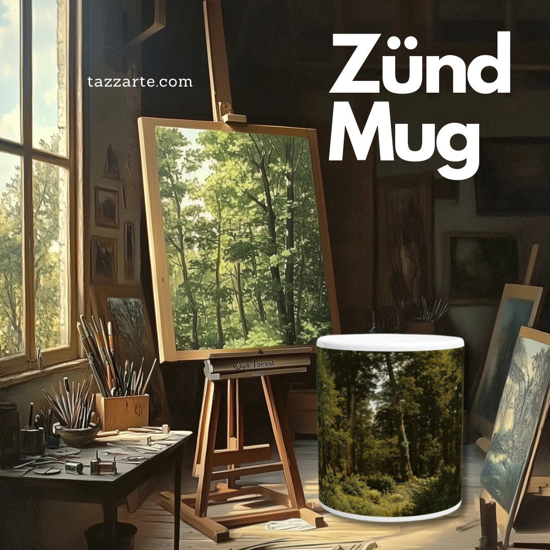 Robert Zünd Oak Forest Mug – Savor the Beauty of Nature with Every Sip