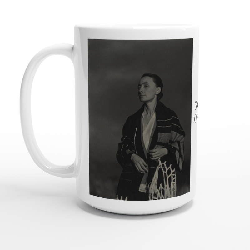 Georgia O'Keeffe Pueblo Blanket Portrait Mug - Iconic Stieglitz Photography Art