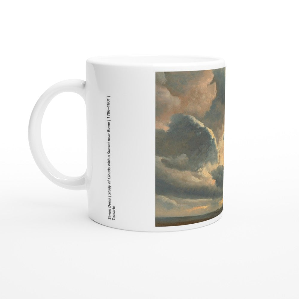 Simon Denis - Cloud Study at Sunset Mug - 18th Century Roman Sky - Perfect for Morning Coffee or Afternoon Tea - Unique Gift for Art and History Lovers