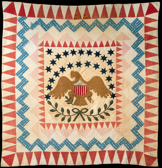Quilt, Eagle pattern, American, ca. 1837–50. Cotton. 103 × 97 in. The Metropolitan Museum of Art, New York.