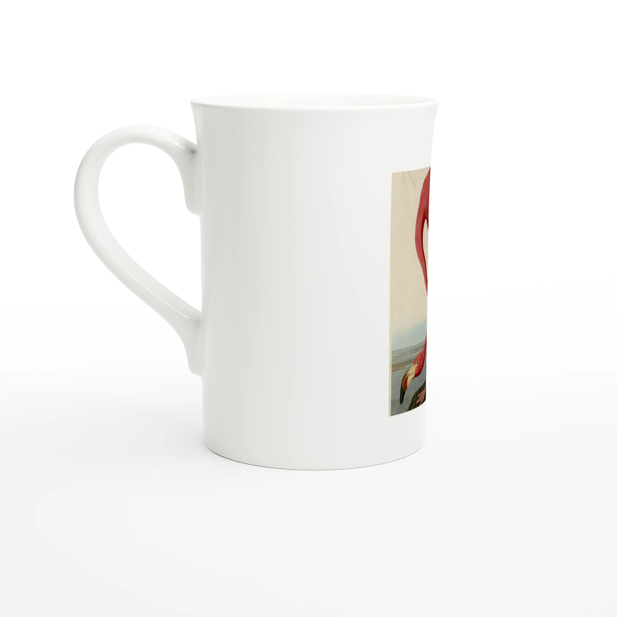 Tazzarte fine porcelain mug, side view with the handle