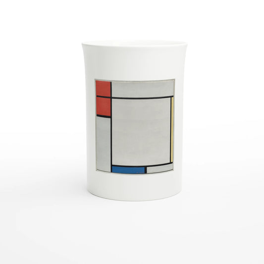 Piet Mondrian – Composition with Red, Yellow, and Blue, 1927 – Tazzarte fine porcelain mug, front view