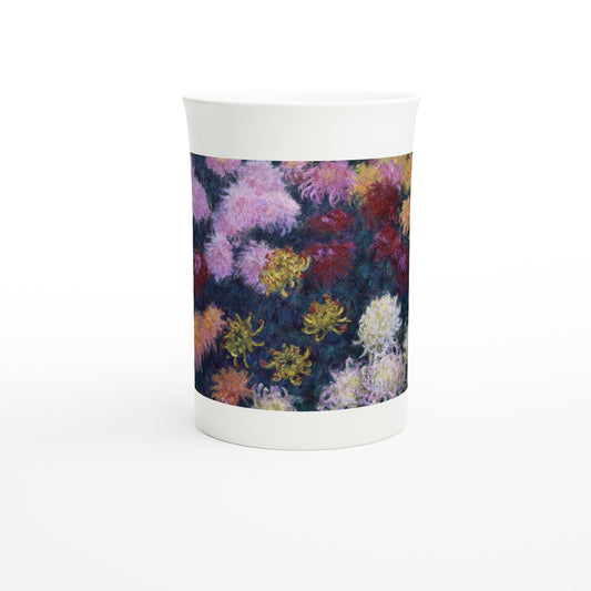 Claude Monet, Bed of Chrysanthemums, 1897 – 10 oz fine porcelain art mug, front view