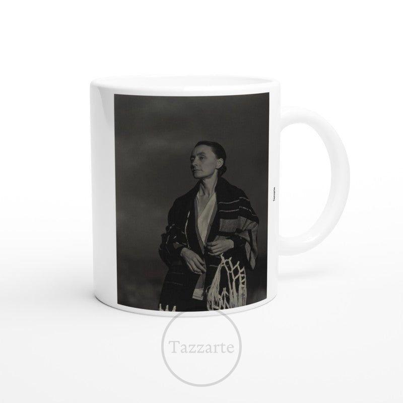 Georgia O'Keeffe Quote Mug - 'Best Woman Painter' Art Ceramic Mug with Iconic Portrait"