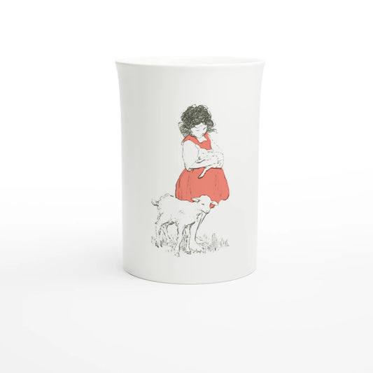 Jessie Willcox Smith, Heidi with Little Goats, 1922 – 10 oz fine porcelain art mug, front view