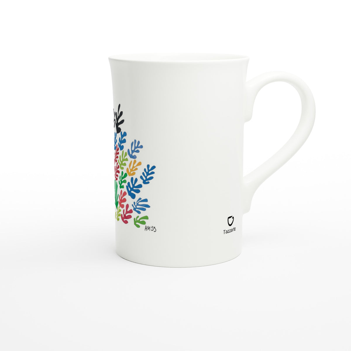 Henri Matisse – La Gerbe, 1953 – Tazzarte fine porcelain mug, right view with the Tazzarte mark