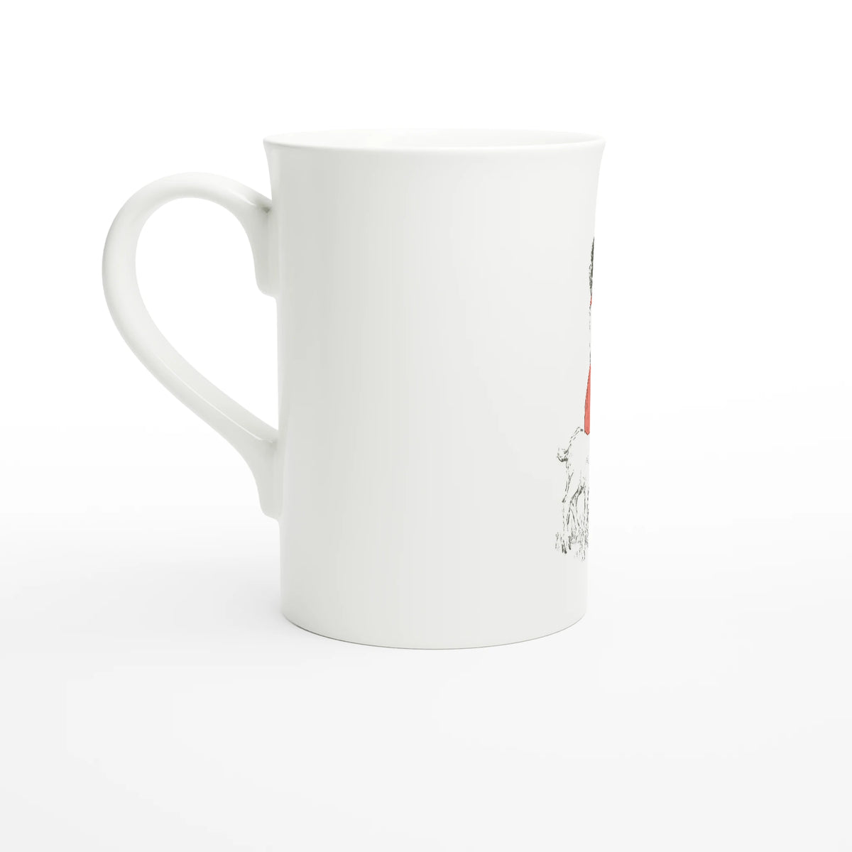 Heidi with Little Goats – porcelain art mug seen from the side, handle on the right