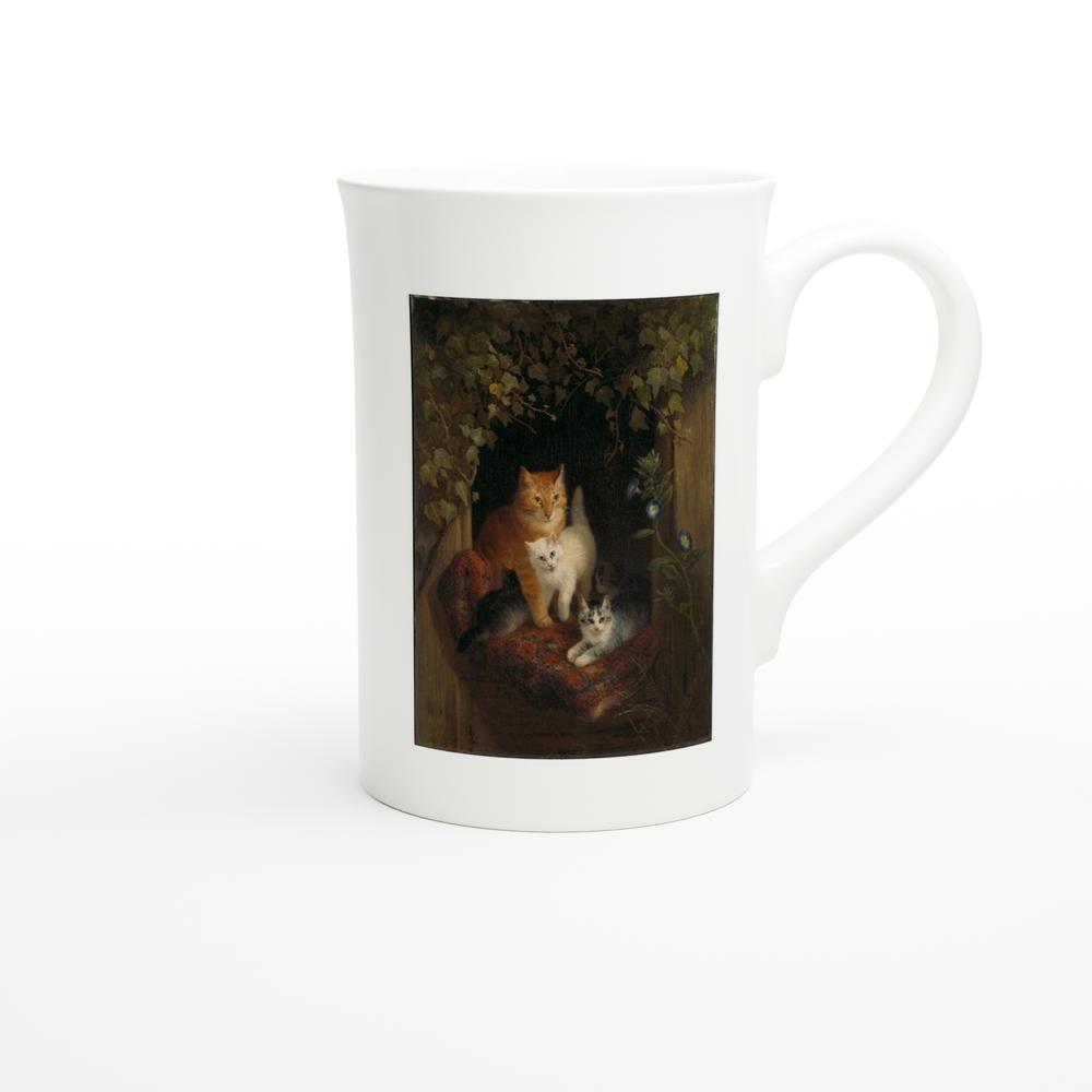 Henriëtte Ronner – Cat with Kittens Mug – Tazzarte fine porcelain art mug