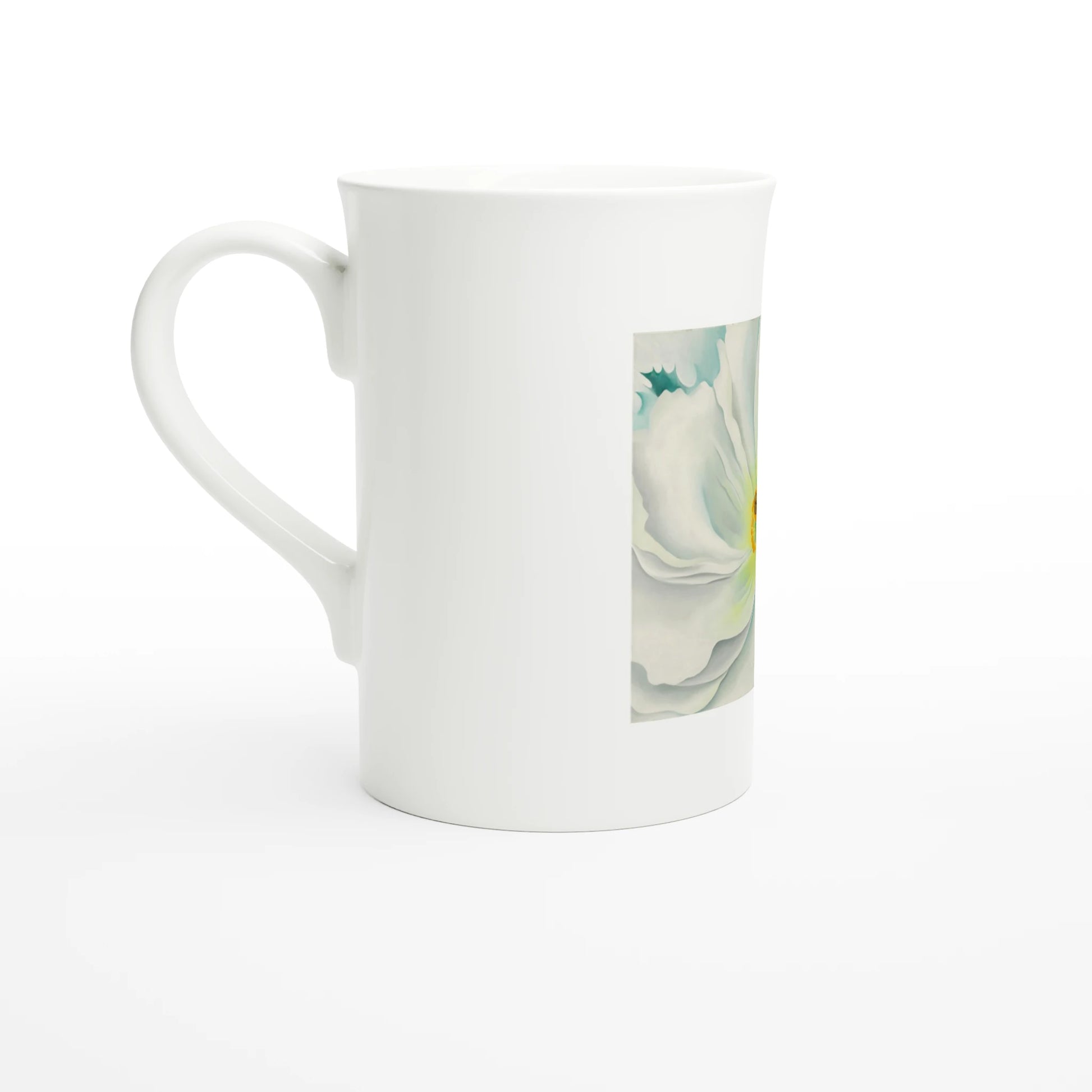 Georgia O'Keeffe – White Flower, 1929 – Tazzarte fine porcelain mug, handle at left
