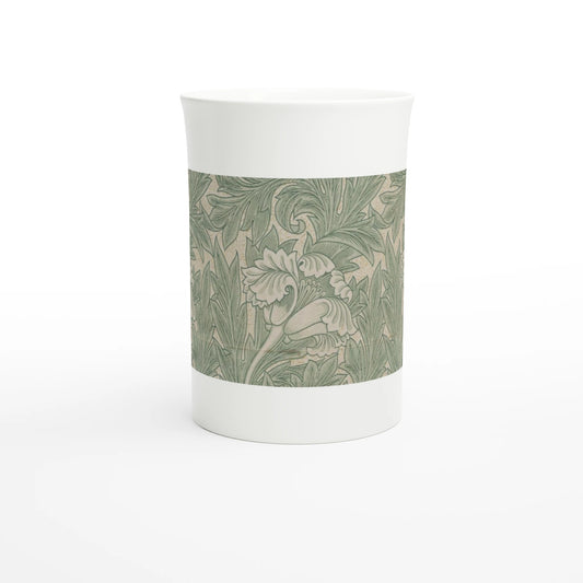 William Morris – Tulip, 1875 – Tazzarte fine porcelain mug, front view with one whole tulip centred