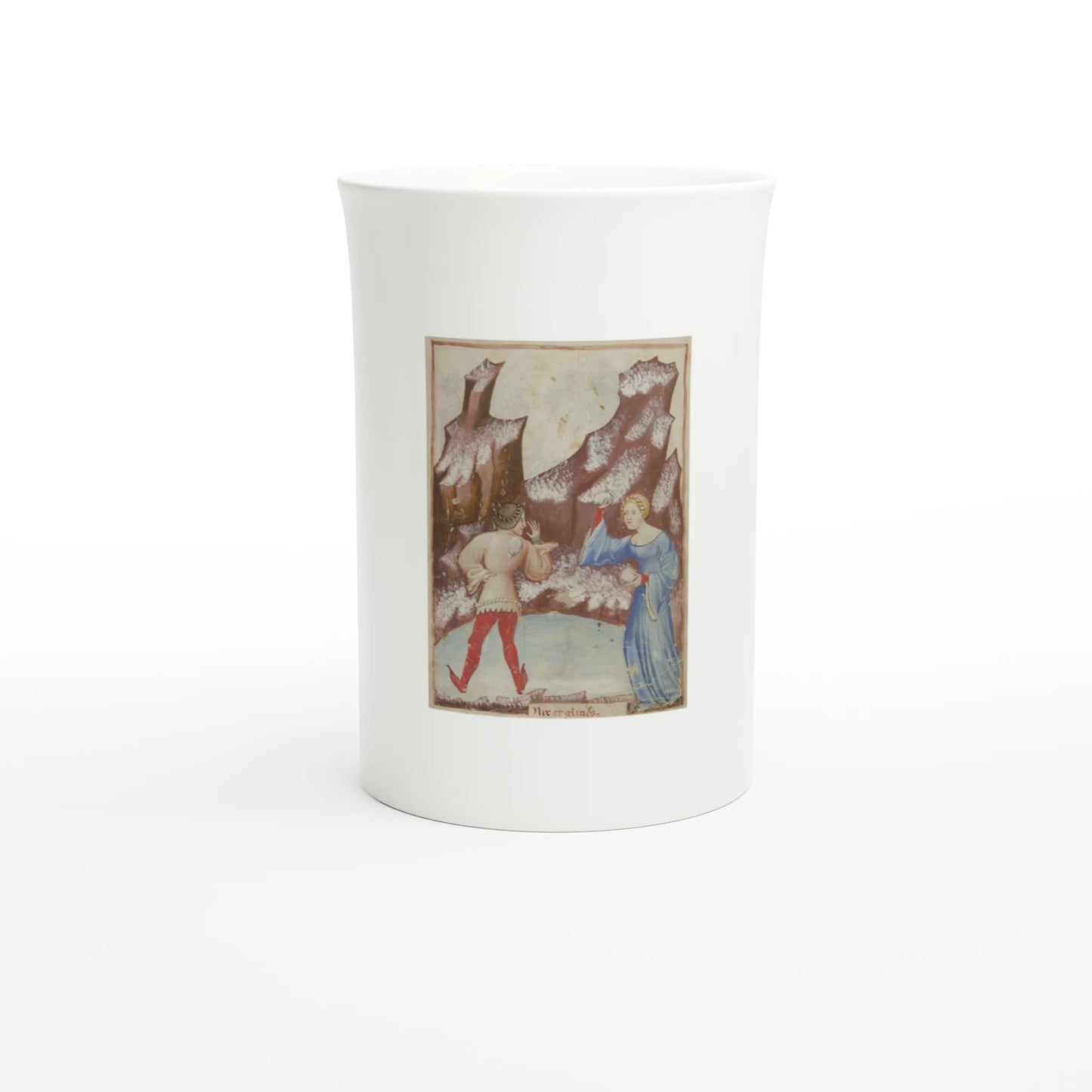 Tacuinum sanitatis – Nix et glacies, c. 1390 – Tazzarte fine porcelain mug, front view with the whole miniature