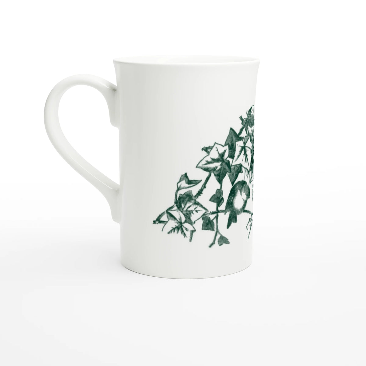 Ivy Bower – porcelain art mug seen from the other side, handle on the left