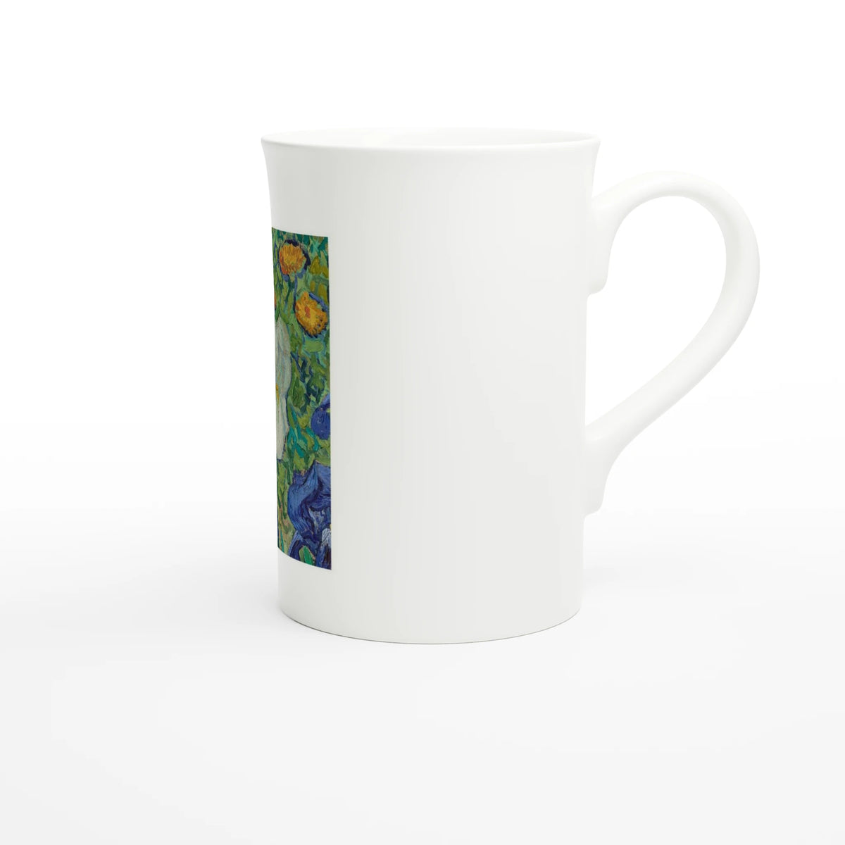 Tazzarte fine porcelain mug, side view