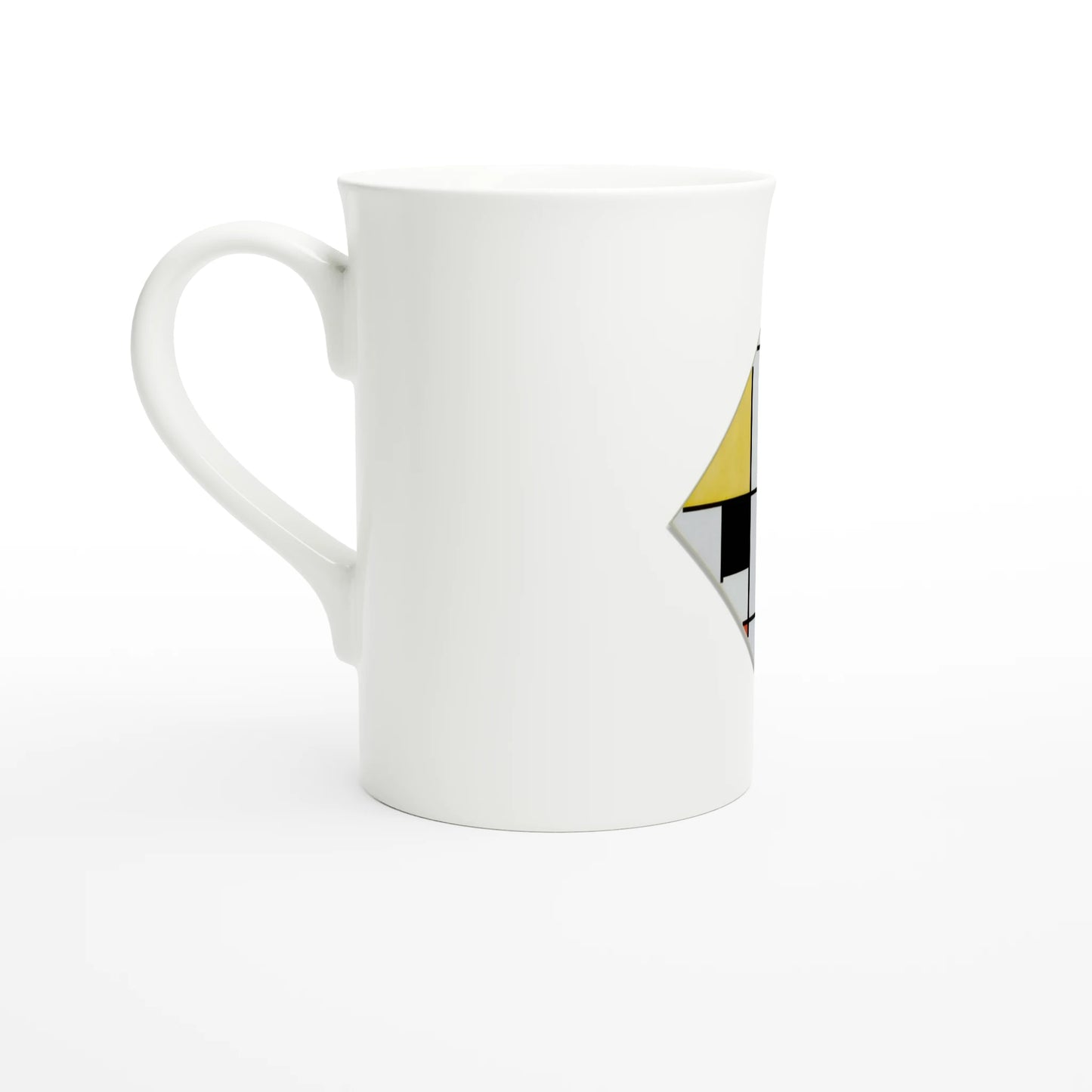 Piet Mondrian – Lozenge Composition, 1921 – Tazzarte fine porcelain mug, handle at left
