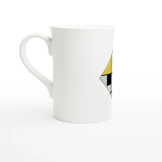 Piet Mondrian – Lozenge Composition, 1921 – Tazzarte fine porcelain mug, handle at left