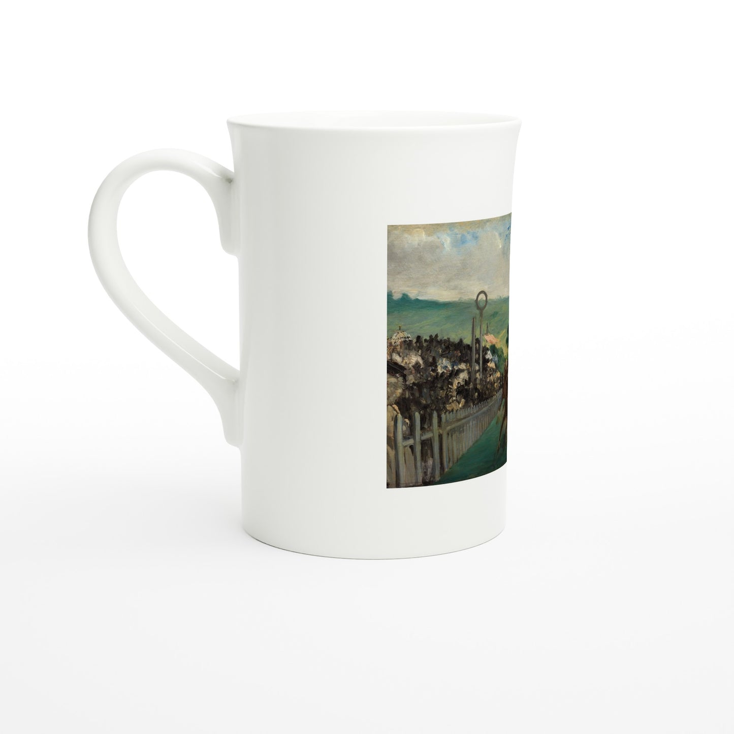 Édouard Manet – The Races at Longchamp, 1866 – Tazzarte fine porcelain mug, left view