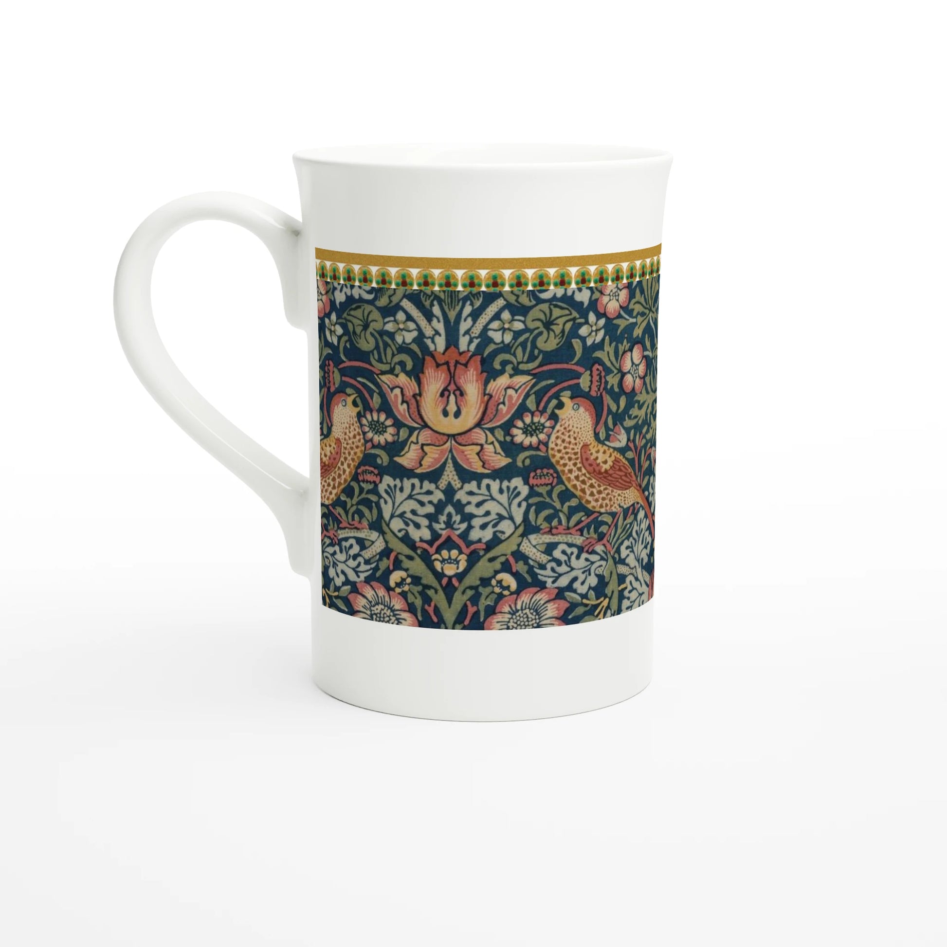 William Morris – Strawberry Thief, 1883 – Tazzarte fine porcelain mug, handle at left