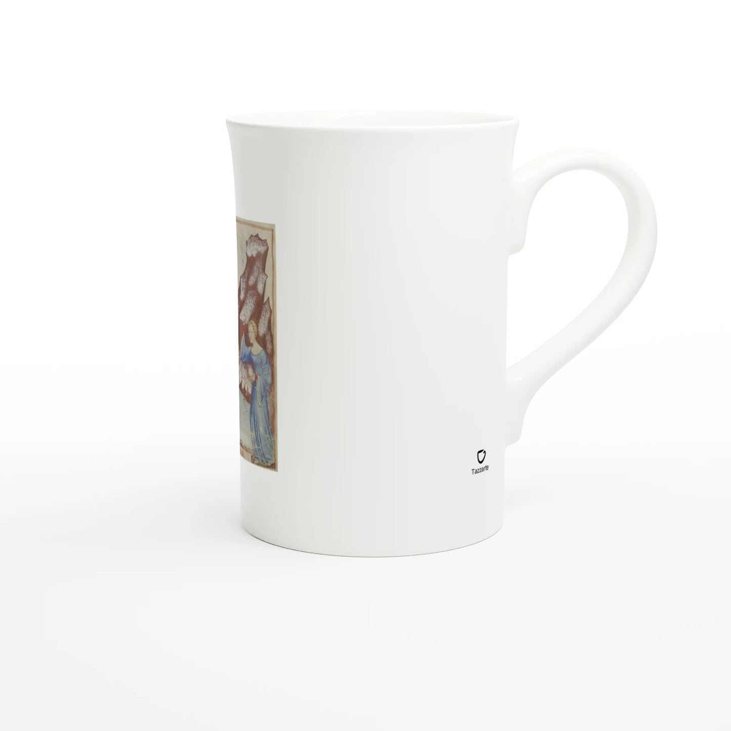Tacuinum sanitatis – Nix et glacies – Tazzarte fine porcelain mug, handle at right with the Tazzarte mark