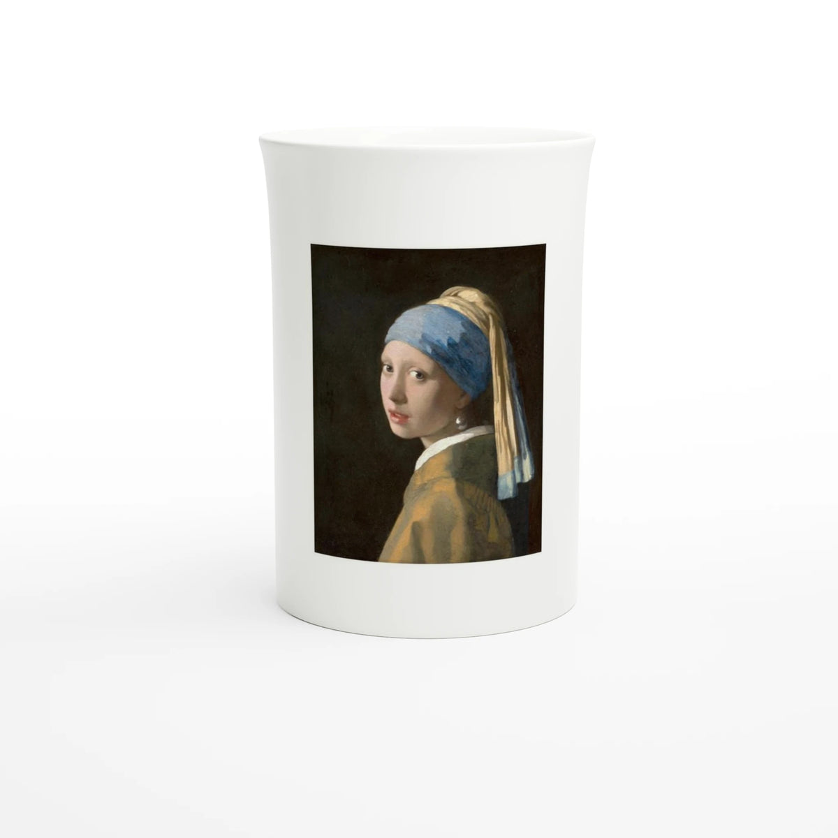 Vermeer, Girl with a Pearl Earring c. 1665 – Tazzarte fine porcelain mug, front view