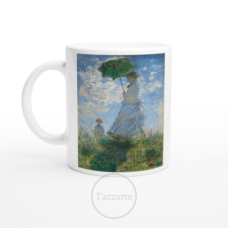 Monet's 'Woman with a Parasol' Mug: Impressionist Art for Your Cup