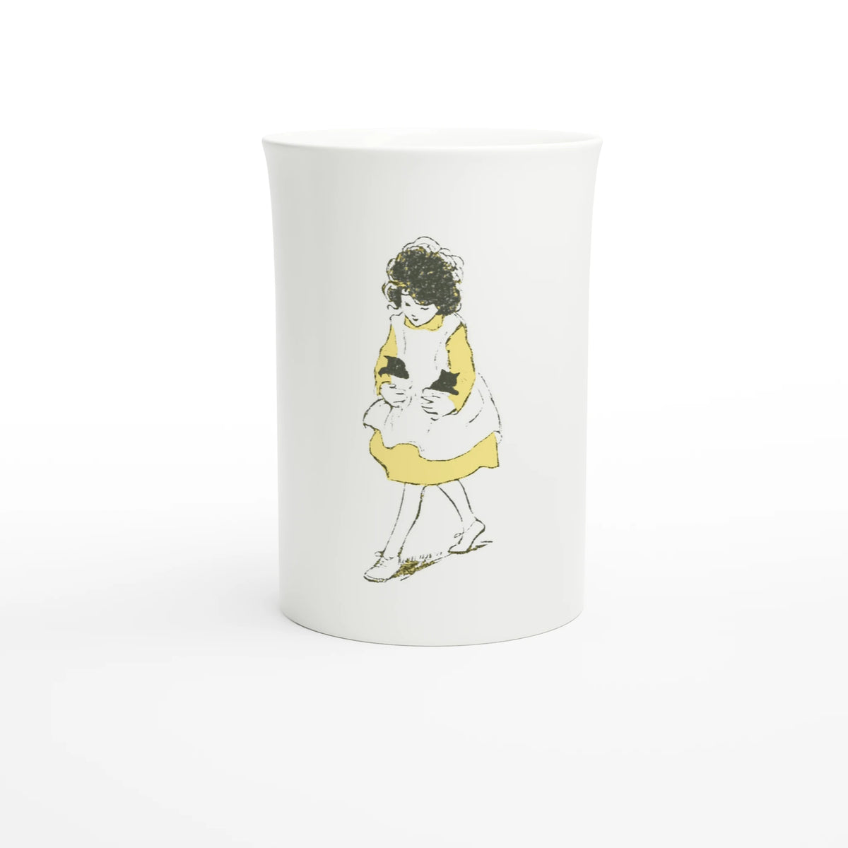 Jessie Willcox Smith, Heidi with Two Kittens, 1922 – 10 oz fine porcelain art mug, front view