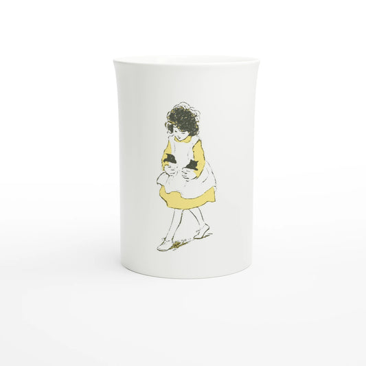 Jessie Willcox Smith, Heidi with Two Kittens, 1922 – 10 oz fine porcelain art mug, front view
