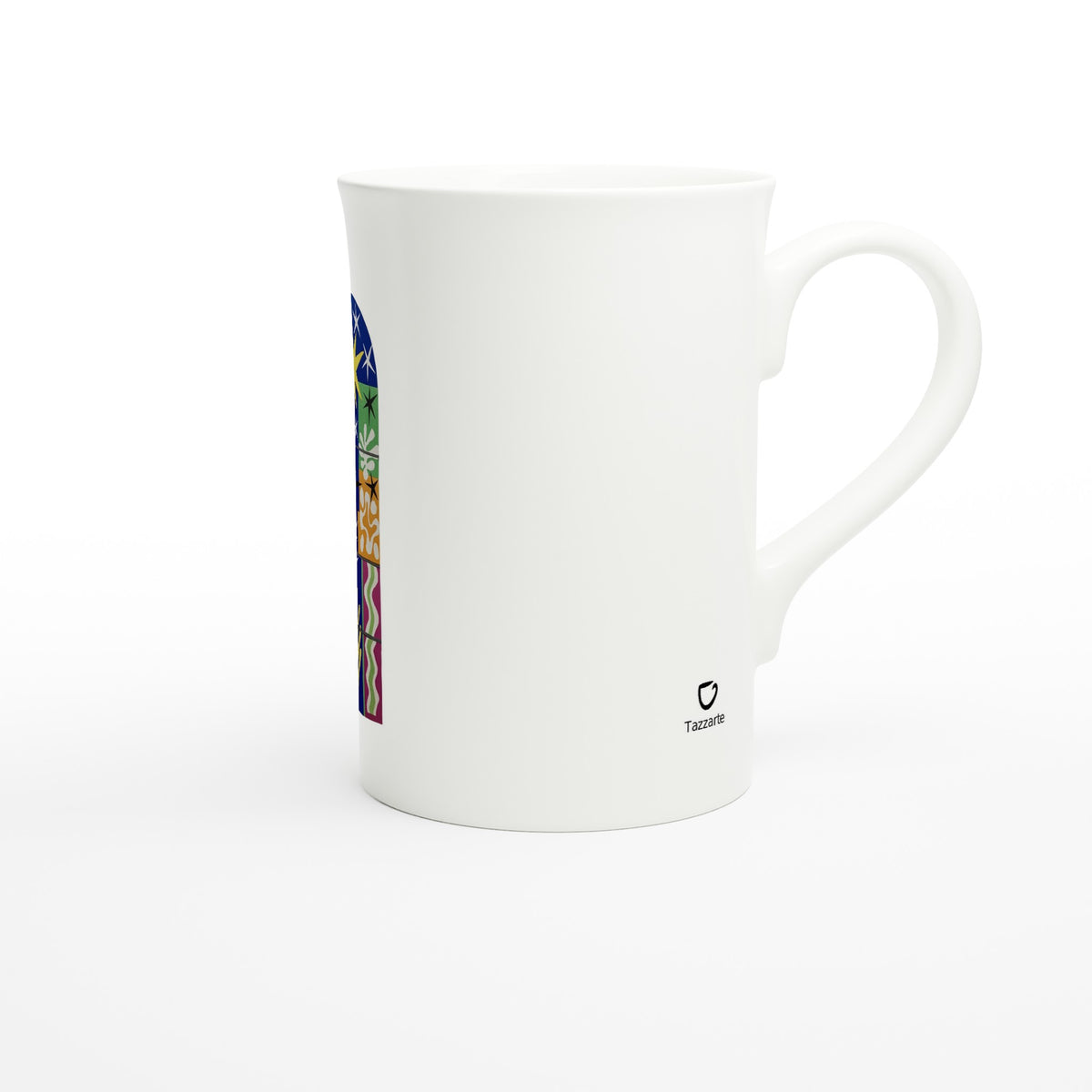 Tazzarte fine porcelain mug, left view