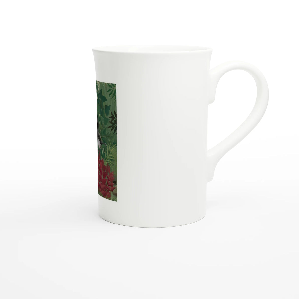 Tazzarte fine porcelain mug, side view