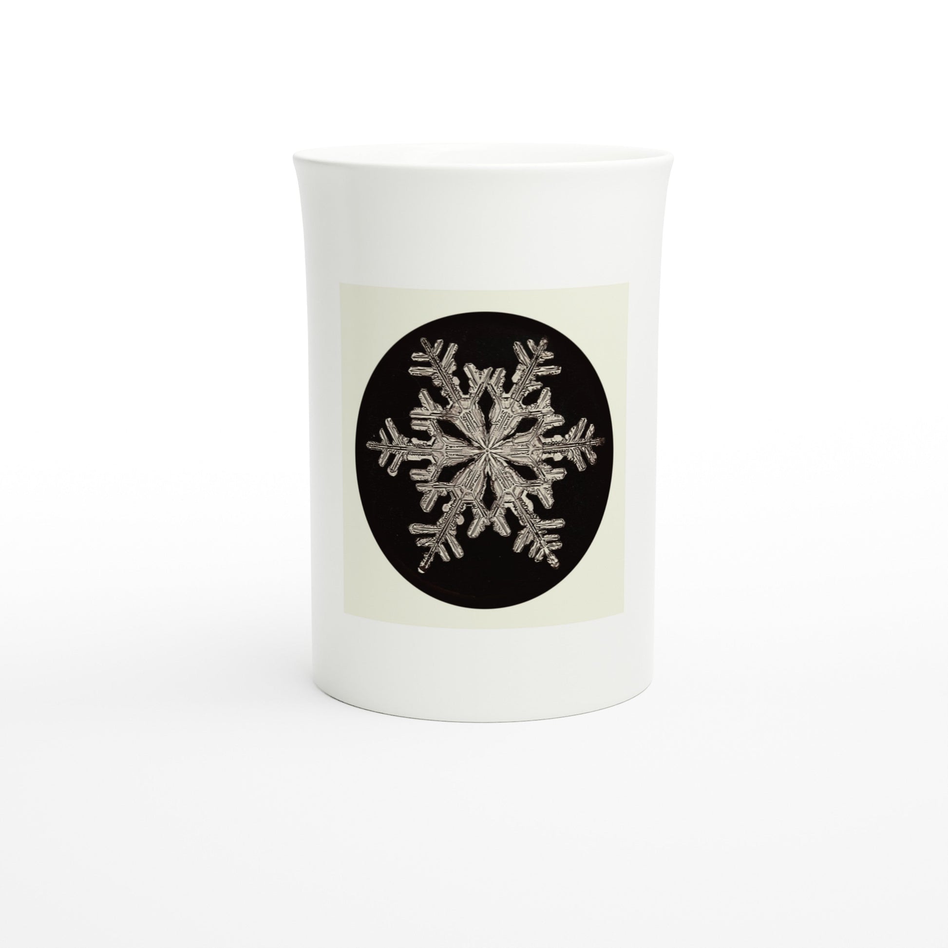 Wilson Bentley, Snowflake, c. 1905 – Tazzarte fine porcelain mug, front view