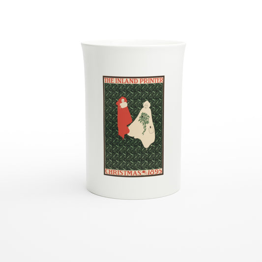 William H. Bradley – Christmas 1895, The Inland Printer – Tazzarte fine porcelain mug, front view