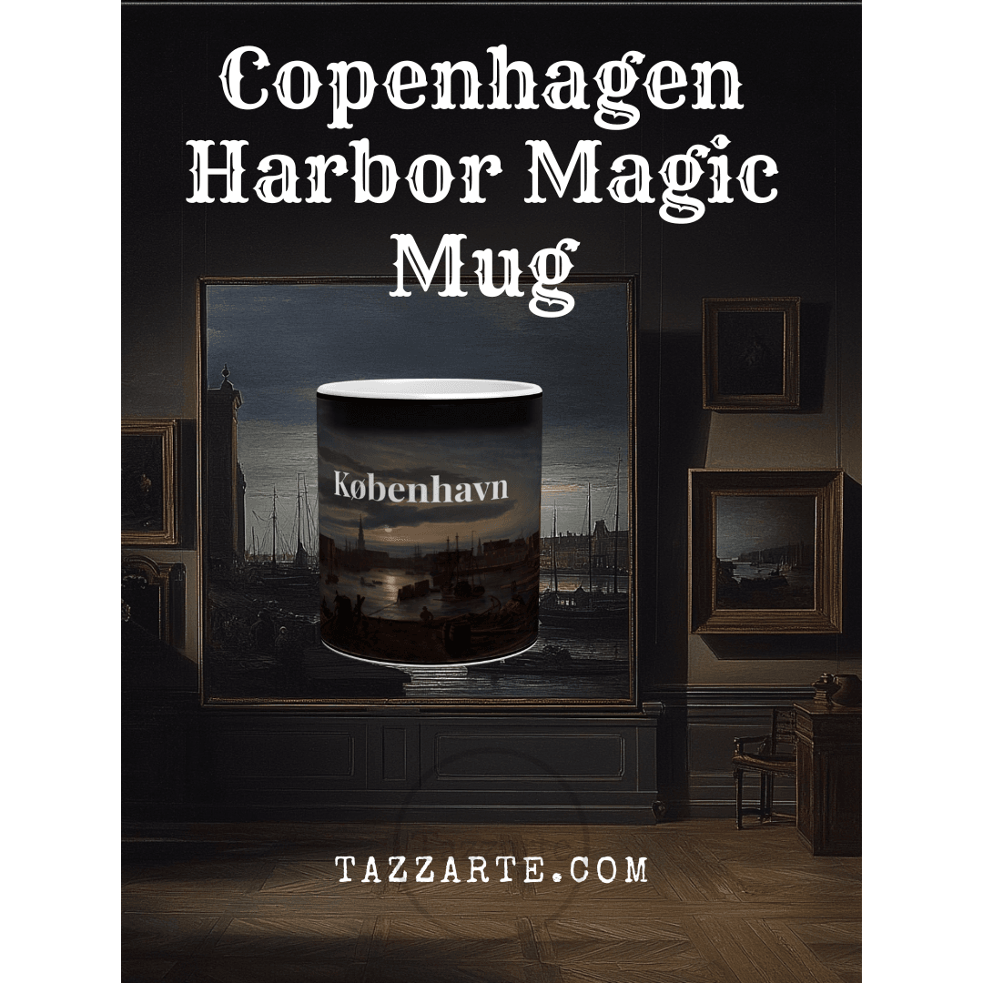 Copenhagen Harbor by Moonlight - Magic Mug 11oz