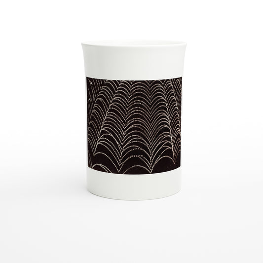 Wilson Bentley, Dew on a Spider Web, c. 1910 – Tazzarte fine porcelain mug, front view