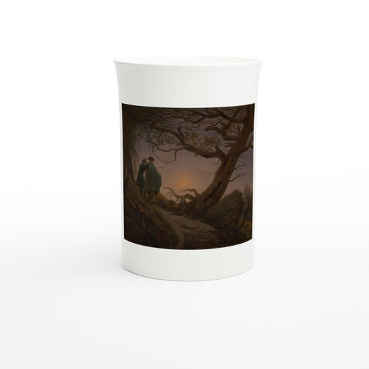 Caspar David Friedrich – Two Men Contemplating the Moon (c. 1825–30) – Tazzarte fine porcelain mug, front view