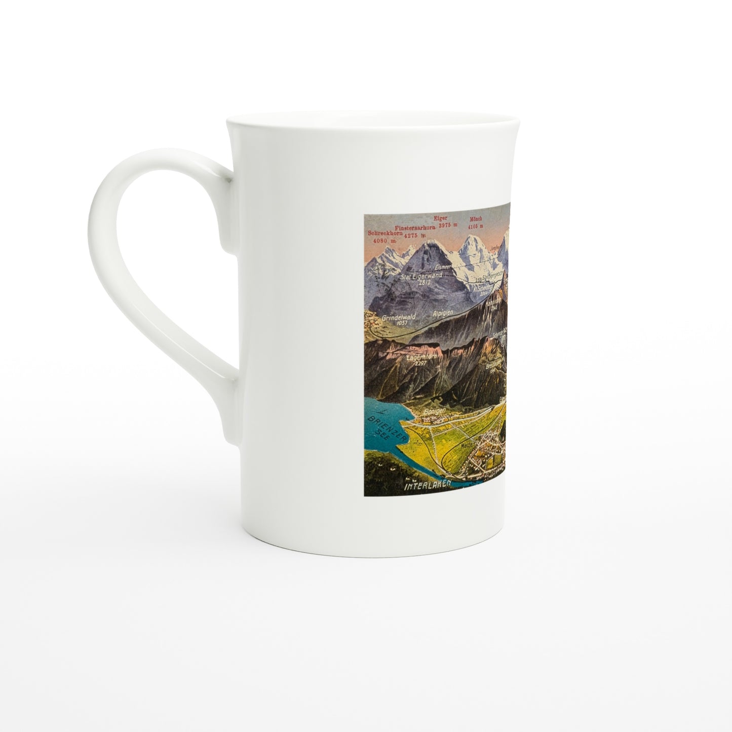 Tazzarte fine porcelain mug, left view
