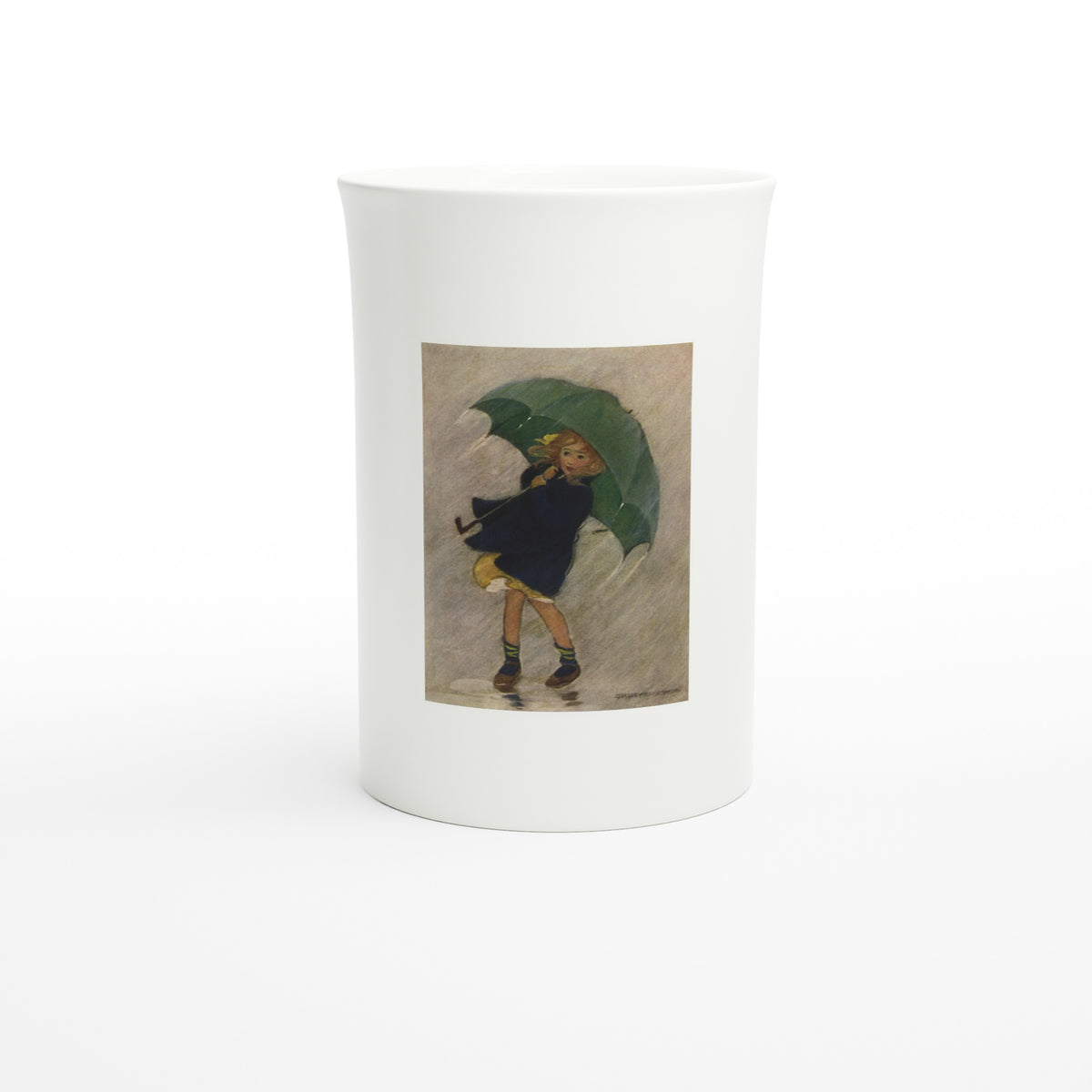 Jessie Willcox Smith – Girl with the Umbrella, 1922 – Tazzarte fine porcelain mug, front view