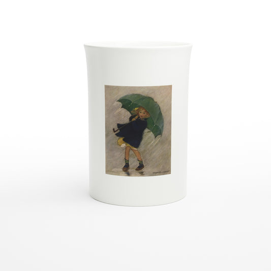 Jessie Willcox Smith – Girl with the Umbrella, 1922 – Tazzarte fine porcelain mug, front view