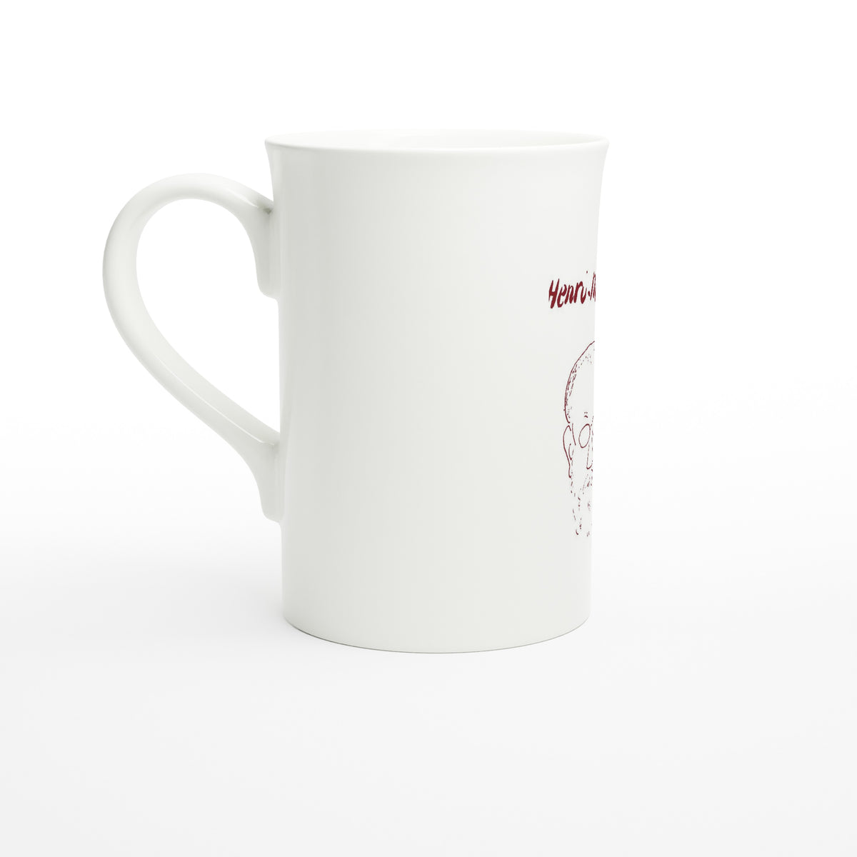 Tazzarte fine porcelain mug, left view