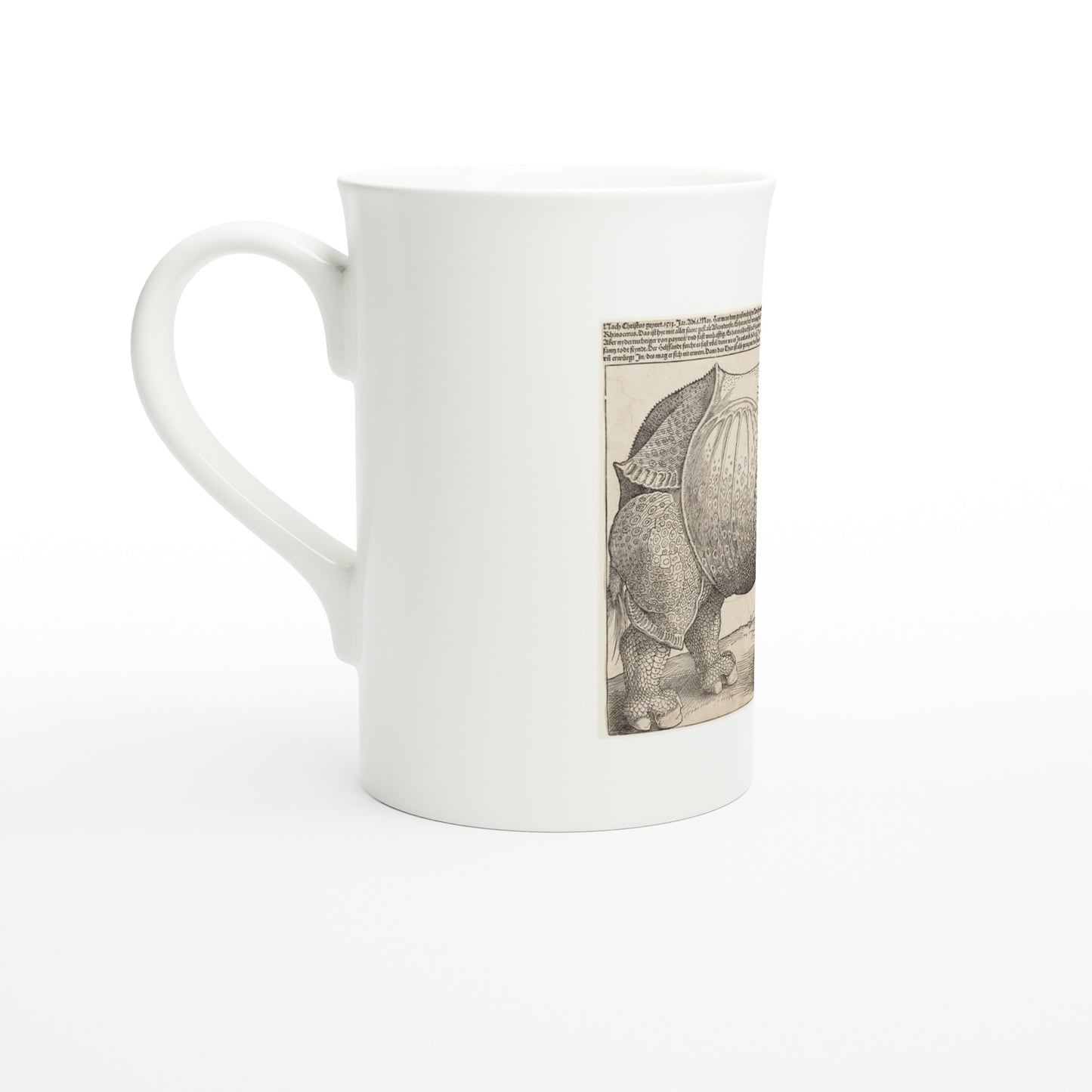 Tazzarte fine porcelain mug, left view
