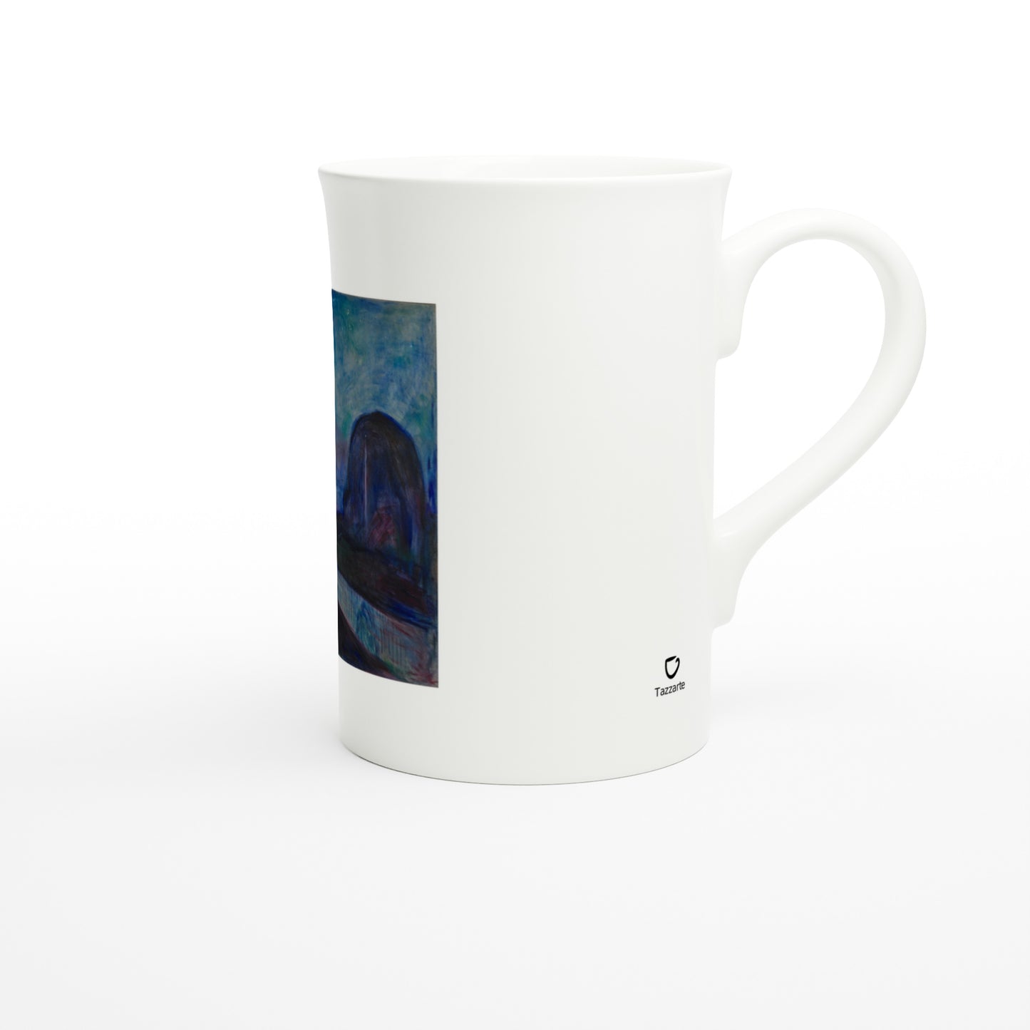 Fine porcelain art mug, right side view with the Tazzarte mark, Munch's Starry Night, 1893