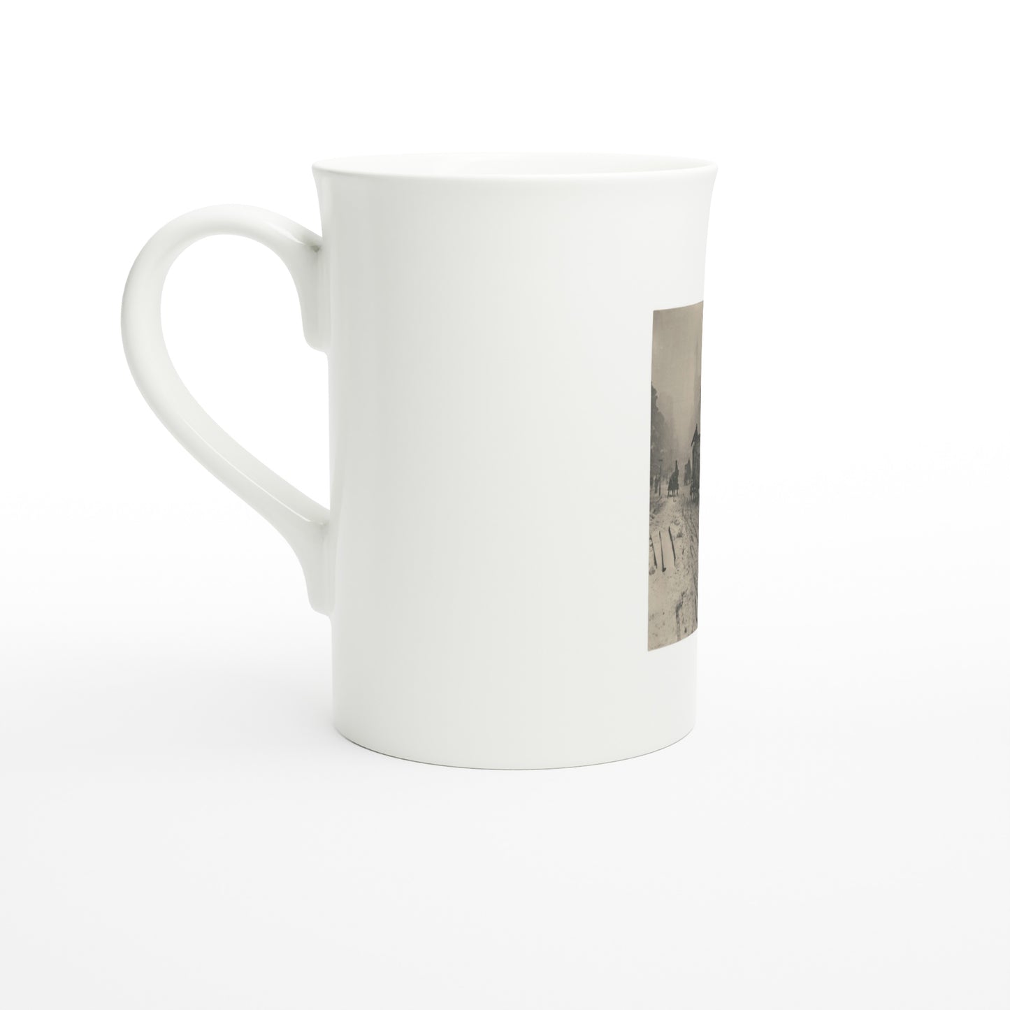 Tazzarte fine porcelain mug, left view